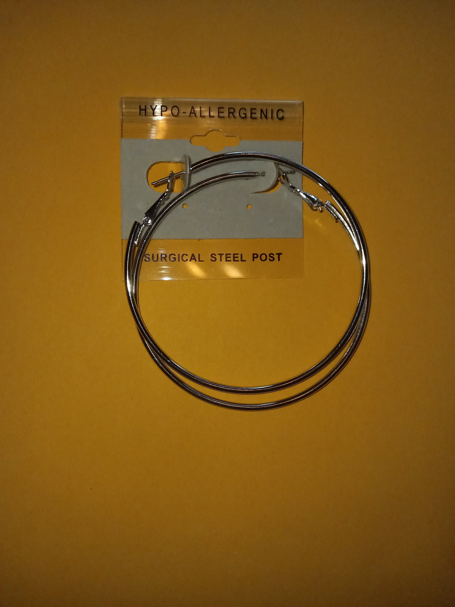 60 mm Silver Hoop Earrings